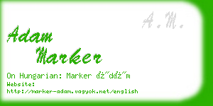 adam marker business card